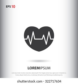 Heart with beat rate
