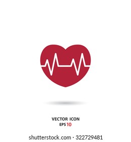 Heart with beat rate