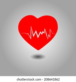 Heart beat rate icon