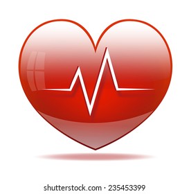 Heart beat rate icon