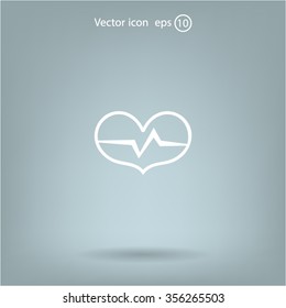 Heart beat rate icon