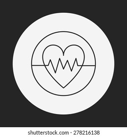 heart beat rhythm line icon