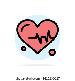 Heart, Beat, Science Abstract Circle Background Flat color Icon