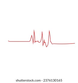 Heart beat shape logo for graphics designer  