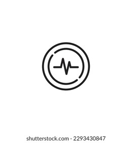 Heart Beat or Sound Wave logo or icon design