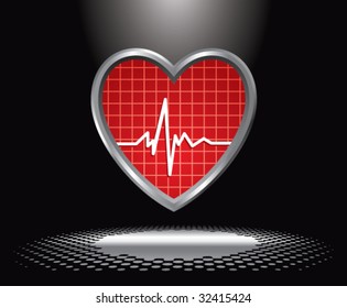 heart beat under spotlight