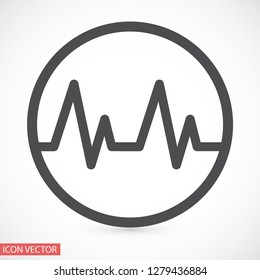 heart beat vector icon 10 eps