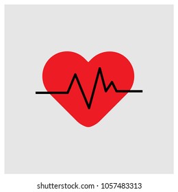 Heart Beat Vector Icon
