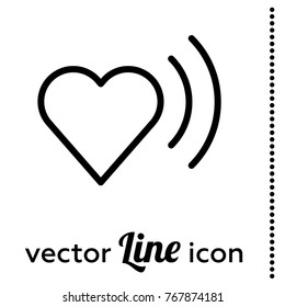 heart beat vector icon