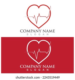 heart beat vector illustration template design