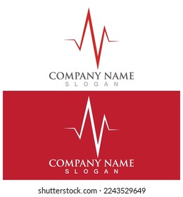 heart beat vector illustration template design