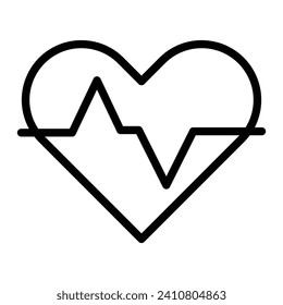 Diseño de iconos de línea del vector Heart Beat