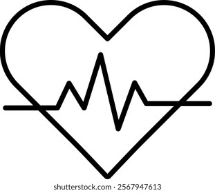 Heart Beating Icon Symbol Art Sign