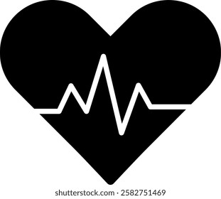 Heart Beating Icon Symbol Art Sign