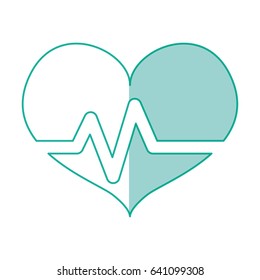 heart beating pictogram