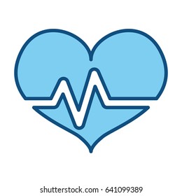 heart beating pictogram
