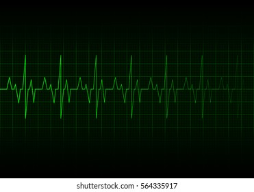 Heart beats cardiogram background - Vector