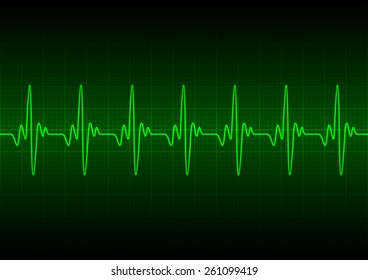 Heart beats cardiogram - Vector