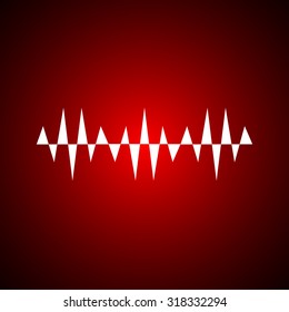 Heart beats cardiogram - Vector