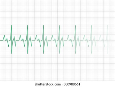 Heart beats cardiogram - Vector