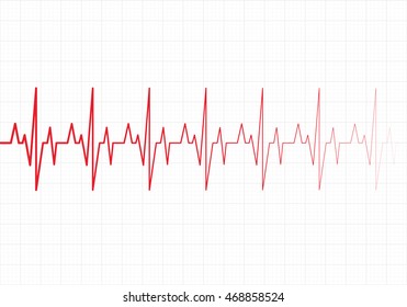 Heart beats cardiogram - Vector