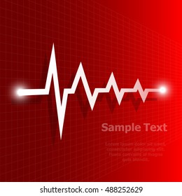 Heart beats cardiogram - Vector
