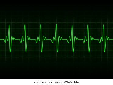 Heart beats cardiogram - Vector