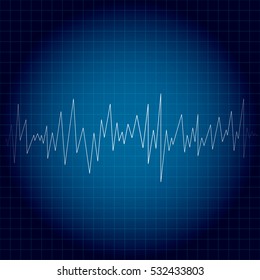 Heart beats cardiogram - Vector icon