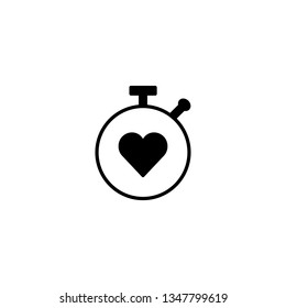 Heart beats controller icon. Trendy Flat style for graphic design, Web site, UI. EPS10. - Vector illustration