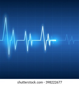 heart beats on health care and medical abstract background vector illustration