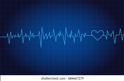 Heart beats or pulse (vector graphic)