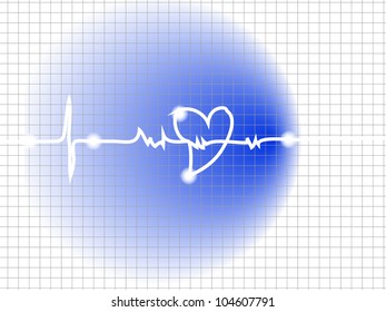 heart beats vector illustration