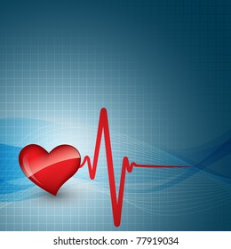 heart beats vector illustration