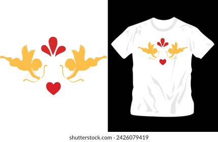 heart beautiful shape t-shirt design