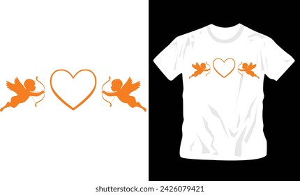 heart beautiful shape t-shirt design