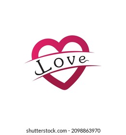 heart and Beauty Love Vector icon illustration design Template