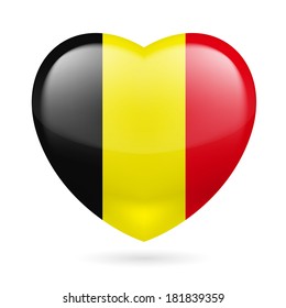 Heart with Belgian flag colors. I love Belgium