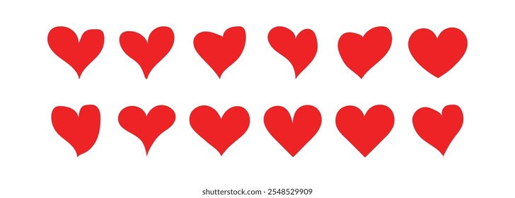 Heart. Big collection Red Hearts. Heart Vector Icon. Love Heart Vector. Red Hearts for Valentines