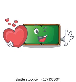 With heart billiard table in the mascot playroom