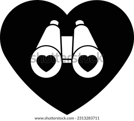 heart binocular discover find scope Glyph