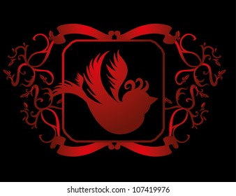 heart and bird