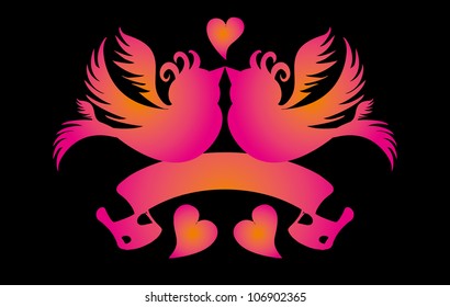 heart birds