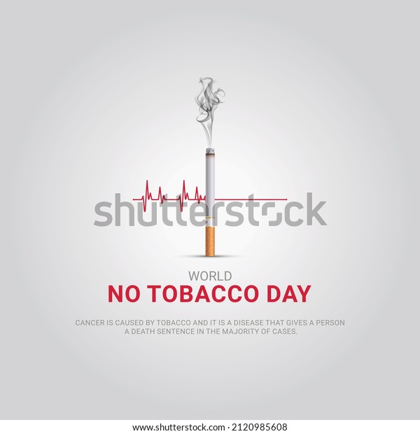 Heart bit line and\
cigarette. World No Tobacco Day. Creative design idea for poster,\
banner vector art 05