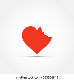 Heart bite icon