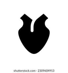 Heart black glyph ui icon. Medical checkup. Circulatory system. Cardiology. User interface design. Silhouette symbol on white space. Solid pictogram for web, mobile. Isolated vector illustration