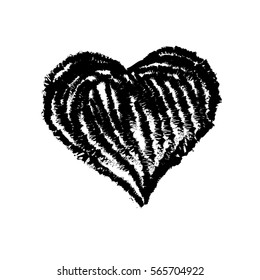 heart black hand drawn