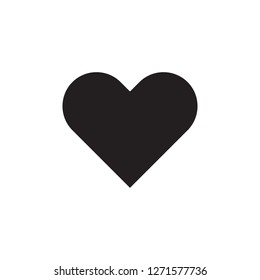 Heart - black icon on white background vector illustration for website, mobile application, presentation, infographic. Love concept sign. Graphic design element. 