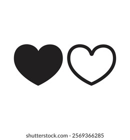 Heart Black, Love logo variations symbol template
