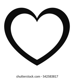Heart - black path. Vector eps 