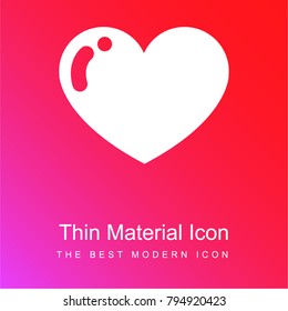 Heart black shape red and pink gradient material white icon minimal design